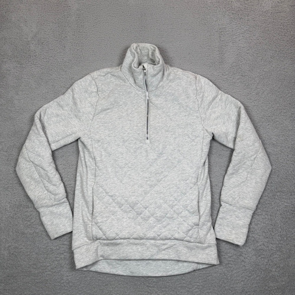 Lululemon Hill and Valley Mock Neck Quilted Half Zip Pullover Grey Size 4 Warm